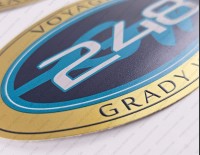 Grady White 248 Voyager Decals 5" x 2.7" 2pcs. Grady White 248 Voyager Decals 5" x 2.7" 2pcs.